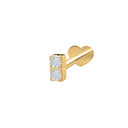 14kt. Labret-PIERCE52 2 dia 0,008ct 3mm Grab 1stk