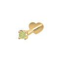 14kt. Labret-piercing peridot PIERCE52 1stk