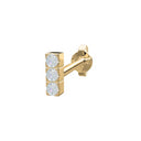 14kt. guldørestik m/3 dia 0,012ct 4,4mm PIERCE52