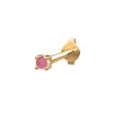 14kt. guldørestik pink topaz PIERCE52 1stk
