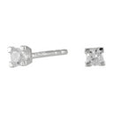 Rhd. sølv øreringe 4 grabber med 2,5mm cz