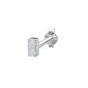 Rhod. sølvørestik m/2 cz PIERCE52 1 stk.