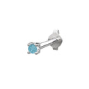 Rhod. sølvørestik m/London topaz farve cz PIERCE52