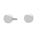 Rhodineret sølv ørering rund 4mm