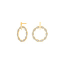 8kt. guldørehænger cirkel m/cz