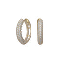 8kt. guldcreoler m/cz pave 15mm