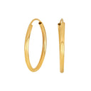 8kt. guldcreoler oval 25x2mm