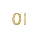 14 kt. guldcreoler m/cz 13mm