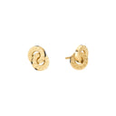 8 karat guld øreringe med rundt mønster - 9x7 mm