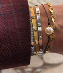 Petit Pearl Berrie Bracelet - Black Ribbon