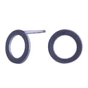 Cirkel oxyderet sølv ørestik 12mm - 325 216