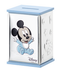 Disney baby Mickey sparebøsse. Mål: 8 x 8 x 11,5 cm.