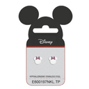 Stål ørestik Disney Minnie Mouse med lyserød sløjfe.
