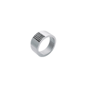 Stål ring med 35 sorte synt cubic zirconia