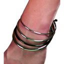 Stål armring sort rhodineret rund tråd Ses har med andre modeller Bredde 3 mm Ø 63 mm