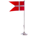 Forsølvet flagstang m. rund fod 40 cm - 492-001