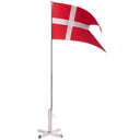 Forsølvet flagstang m. krydsfod 40 cm - 492-889138