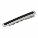 Rustfri stål slipseholder med sort mønster - 493 005