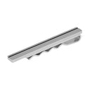 Rustfri stål slipseholder børstet m sort stribe - 493 014