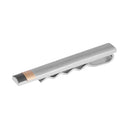 Rustfri stål slipseholder m/fg og sort stribe 60mm - 493 016