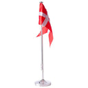 Forkromet flagstang m. dåbsfod 385 cm - 498-013