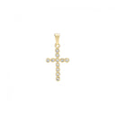 Vedhæng Kors 10X20 Mm Med Diamanter 0.10 Ct Si 2 Kl 14 karat guld