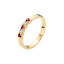 Ring Alliance Med Rubin Og Diamanter 0,06Ct W.Si 585