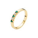 Ring Alliance Med Smaragd Og Diamanter 0,06Ct W.Si 585