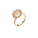 Ring Med Månesten Og Diamanter 10X0,03Ct W.Si. 585