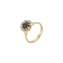 Ring Med London Blue Topaz Og Diamanter 0,15 Ct Wsi 585