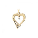 Vedhæng Hjerte 22X17 Mm Med Diamanter 0.06Ct W.Si 14 karat guld