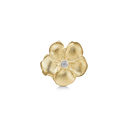 anemone w/cz, gold plated silver lock