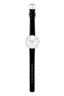 Bankers hvid 30 mm med læderrem - 53100-1401