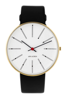Bankers hvid 40 mm med læderrem - 53108-2001G