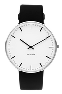 City Hall hvid 40 mm med læderrem - 53202-2001