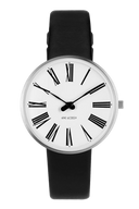 Roman hvid 34 mm med læderrem - 53301-1601