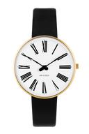 Roman hvid 34 mm med læderrem - 53307-1601G