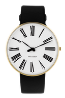 Roman hvid 40 mm med læderrem - 53308-2001G