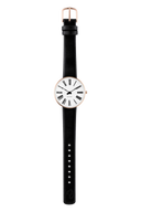 Roman hvid 34 mm med læderrem - 53311-1601RP