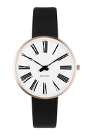 Roman hvid 34 mm med læderrem - 53311-1601RP