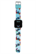 Disney Lillo & Stitch lyse blå LED ur.