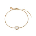 White Crystal armbånd - Forgyldt sølv - 601-G03-white