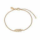 Feather armbånd - Forgyldt sølv - 601-G04