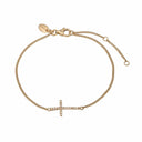 Sparkling Cross armbånd - Forgyldt sølv - 601-G05