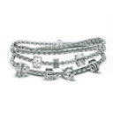 Charms armbånd 90 cm topaz - Stål - 601-S90