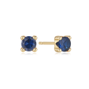 8 kt. guld ørestikker syntetisk safir i 4 grabber. Mål: 4,40 mm. i diameter.