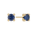 8 kt. guld ørestikker syntetisk safir i 4 grabber. Mål: 5,40 mm. i diameter.