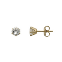14 kt guld ørestikker 4 mm zirconia i 6 grabber