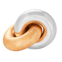 SHAPE 14kt guld/sølv rhod. dobbelt donut mat/blank