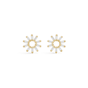 8 kt. guld ørestikker snefnug med syntetiske cubic zirconia. Mål: 8,98 x 8,98 mm.